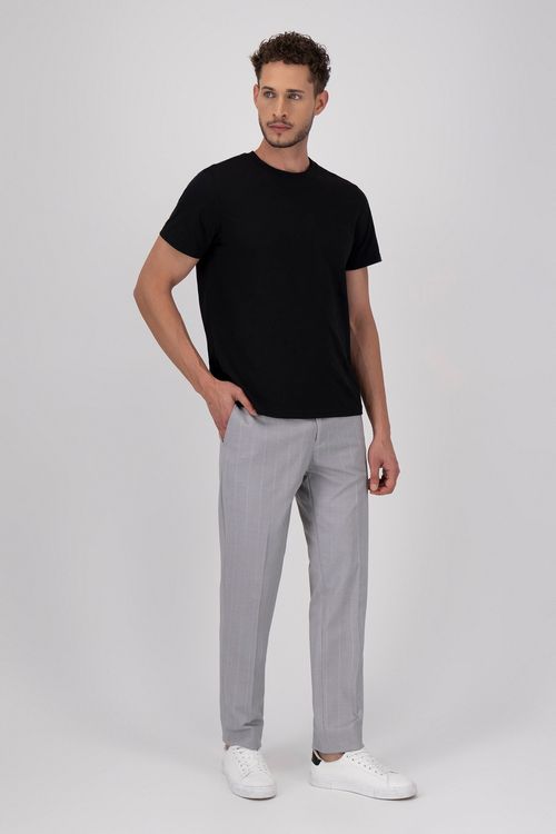 Pantalón Separate Slim Fit Gris Claro