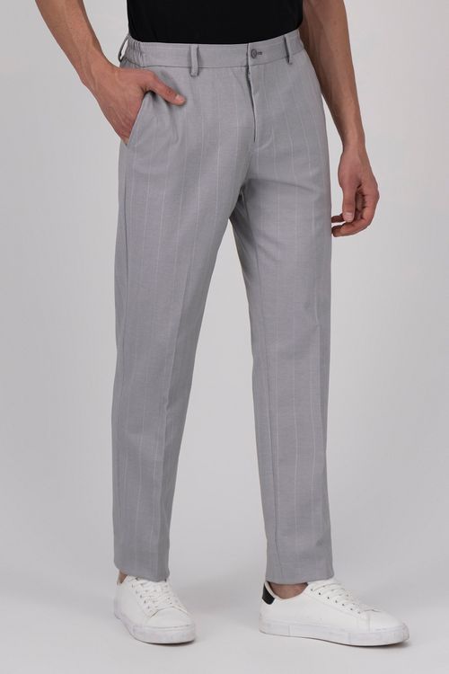Pantalón Separate Slim Fit Gris Claro