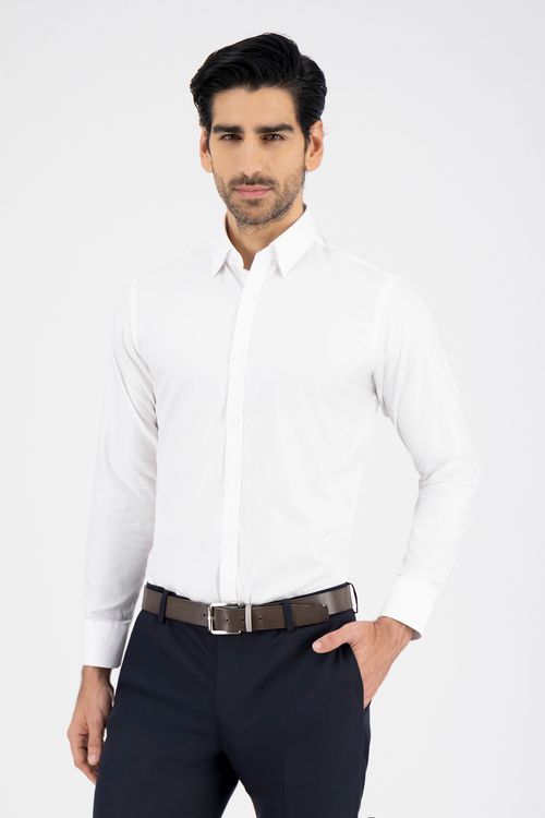 Camisa Formal Easy Care Deep White Slim Fit Blanco