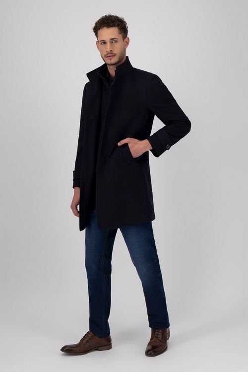 Abrigo Azul Marino Slim Fit