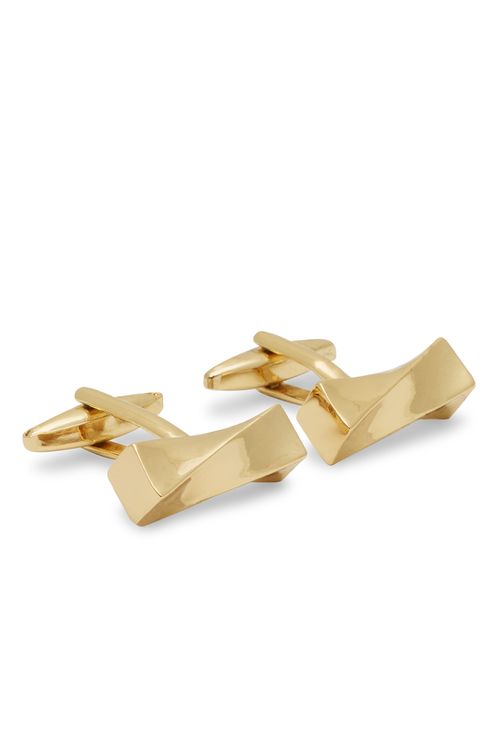 Mancuernillas Metálicas Doradas