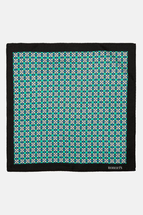 Pañuelo De Bolsillo De Seda Azul