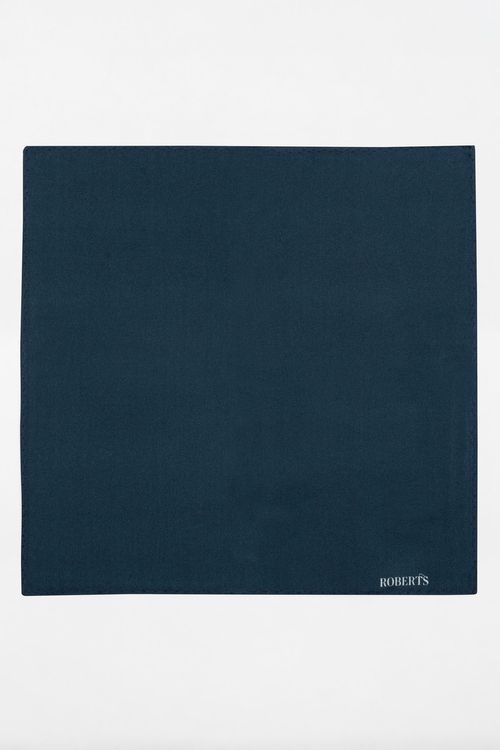 Pañuelo De Bolsillo De Seda Liso Azul