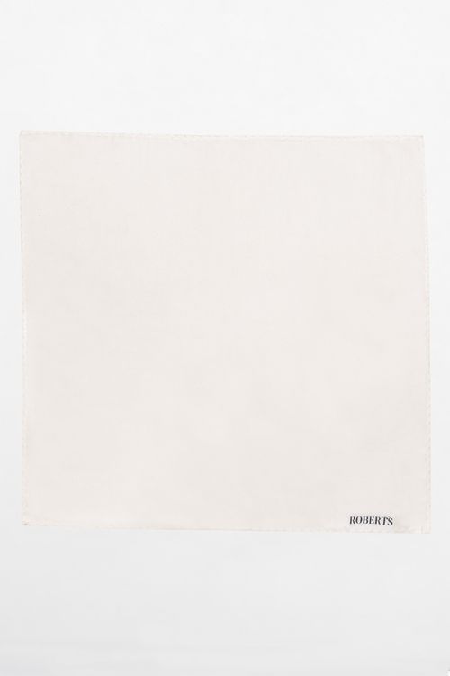 Pañuelo De Bolsillo De Seda Liso Blanco