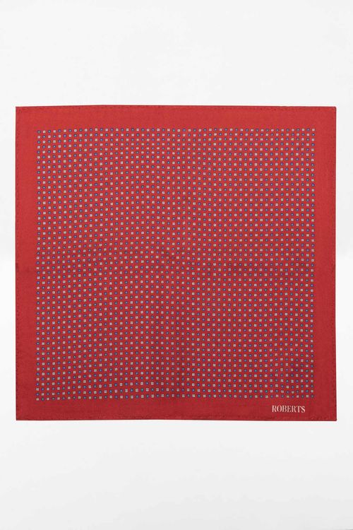 Pañuelo De Bolsillo De Seda Rojo