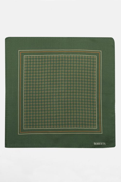 Pañuelo De Bolsillo De Seda Azul Verde