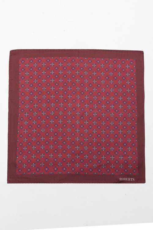 Pañuelo De Bolsillo De Seda Rojo