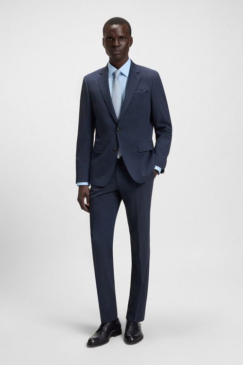 Traje Slim Fit En Tejido Elástico Con Microestampado