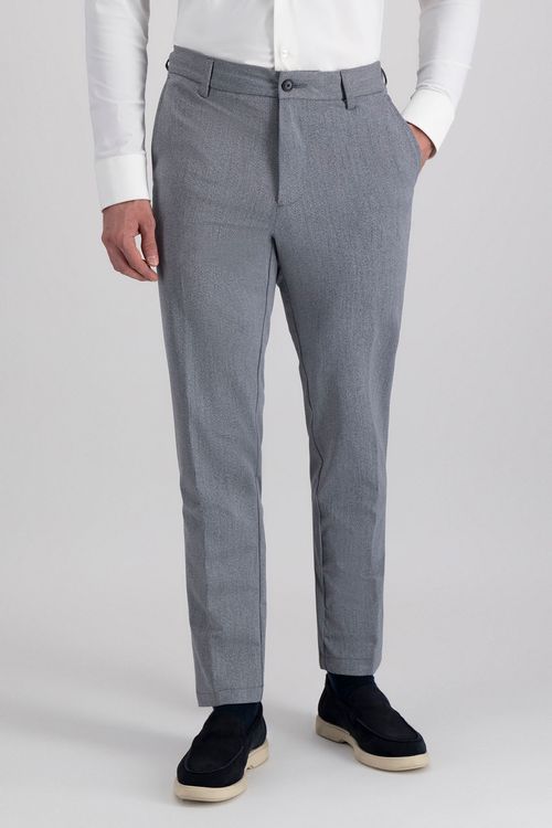 Pantalones De Corte Moderno En Tejido Dobby Elástico Resistente A Las Arrugas