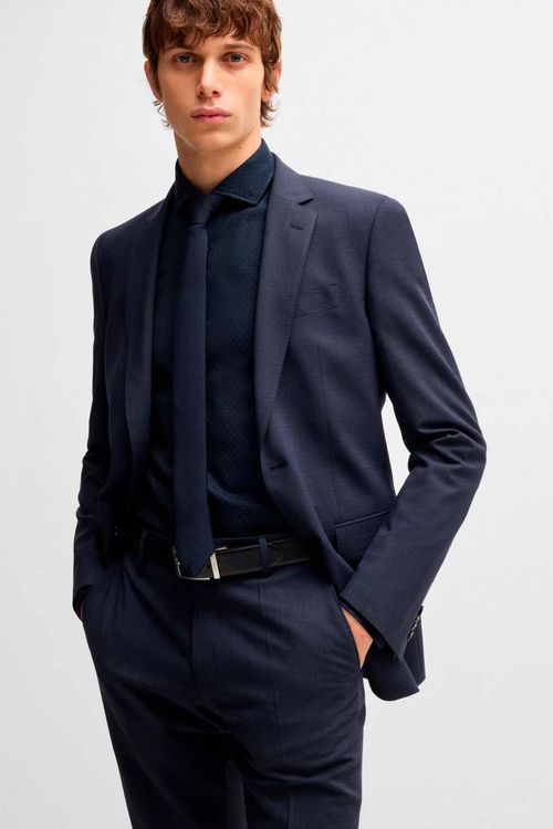 Camisa casual fit de algodón con estampado con textura