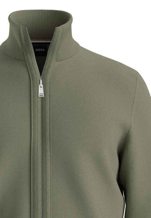 Cárdigan De Lana Virgen Con Cremallera