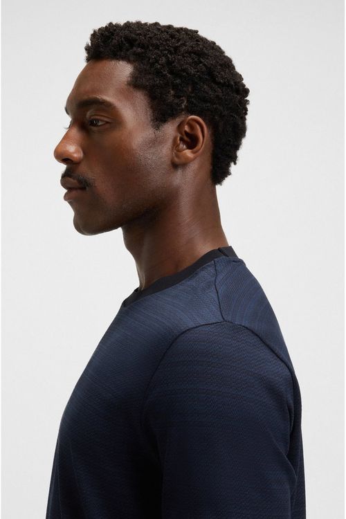 Camiseta De Algodón Mercerizado Con Diseño De Cuadrícula