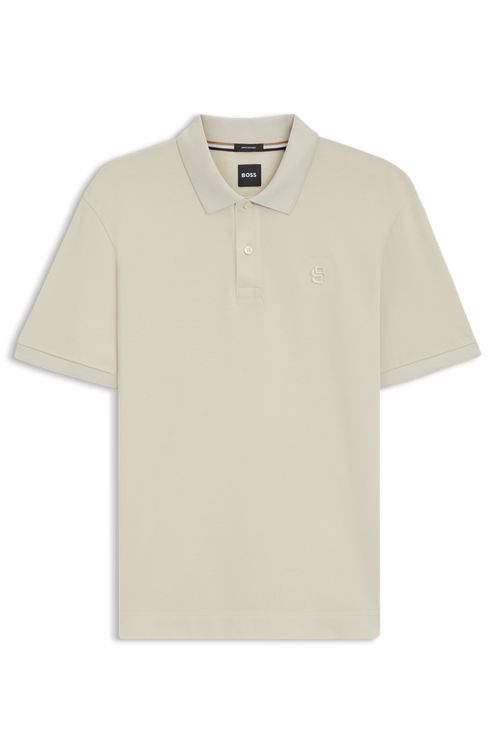 Polo De Piqué De Algodón Con Monograma Double B