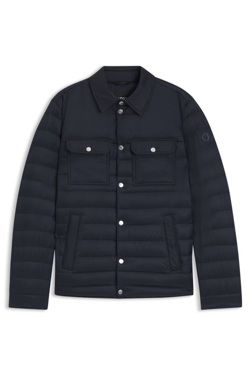 Chaqueta De Plumón Repelente Al Agua Con Bolsillos En El Pecho