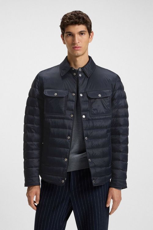 Chaqueta De Plumón Repelente Al Agua Con Bolsillos En El Pecho