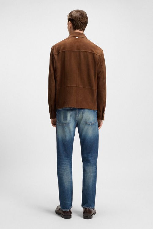 Chaqueta Regular Fit De Ante Con Acabado Napalán