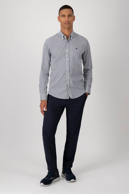 Camisa Slim Fit De Algodón A Rayas