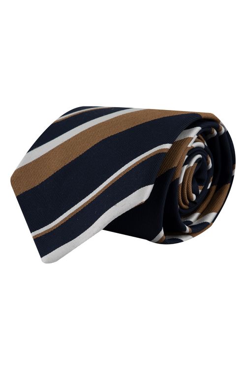 Corbata De Mezcla De Seda Con Raya Diagonal