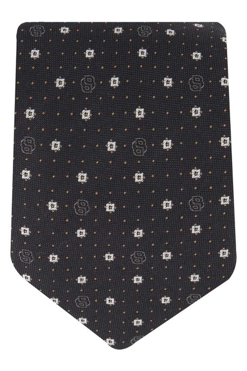 Corbata De Mezcla De Seda Con Micromonogramas Doble B