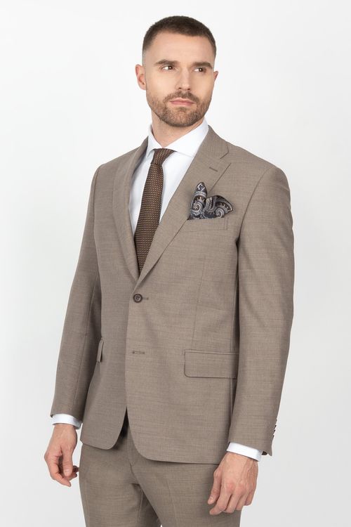 Traje De Lana Elástica Contemporary Fit