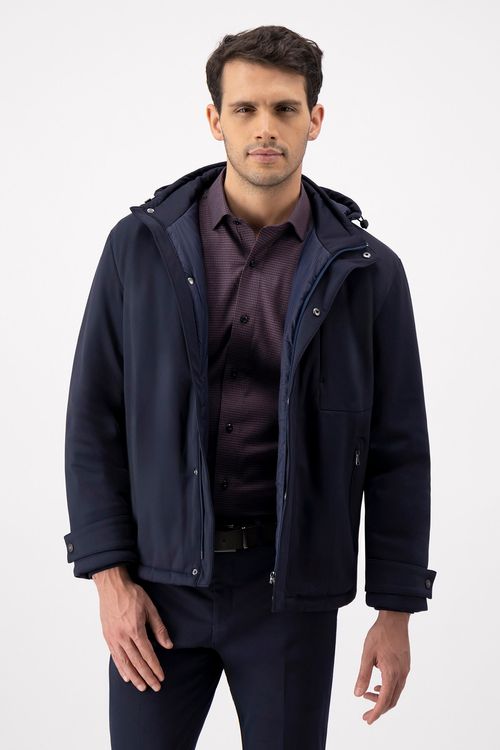 Chamarra Contemporary Fit Azul Marino