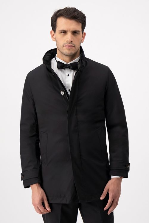 Gabardina Contemporary Fit Negro