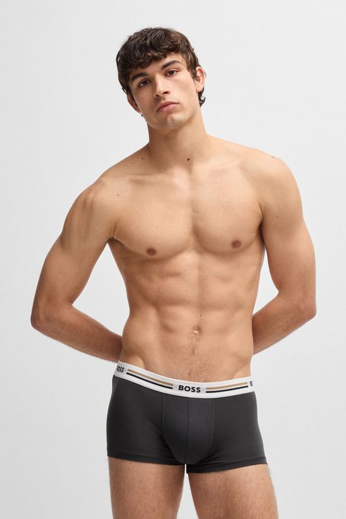 Paquete De Tres Calzoncillos Con Logos Y Rayas En La Cintura