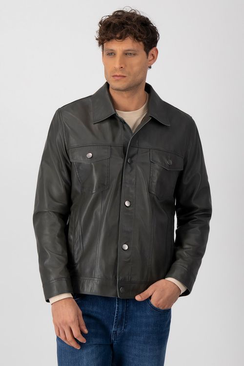 Chamarra La Vera Pelle Contemporary Fit