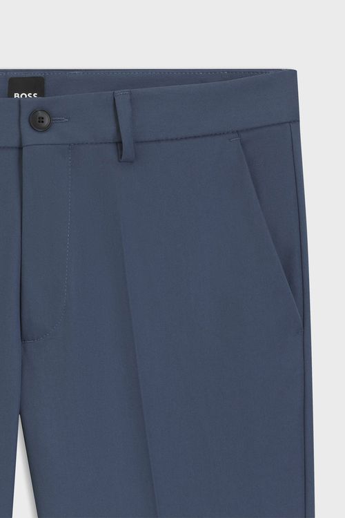 Pantalones Slim Fit De Sarga De Algodón