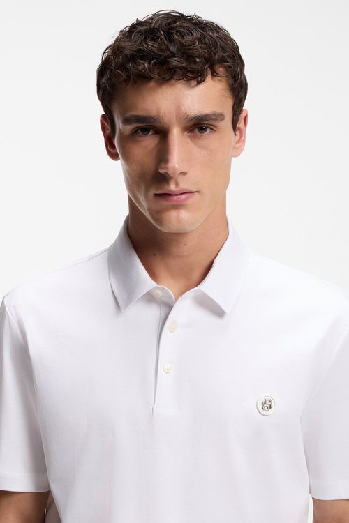Playera Polo De Algodón Mercerizado Con Monograma De La Doble B