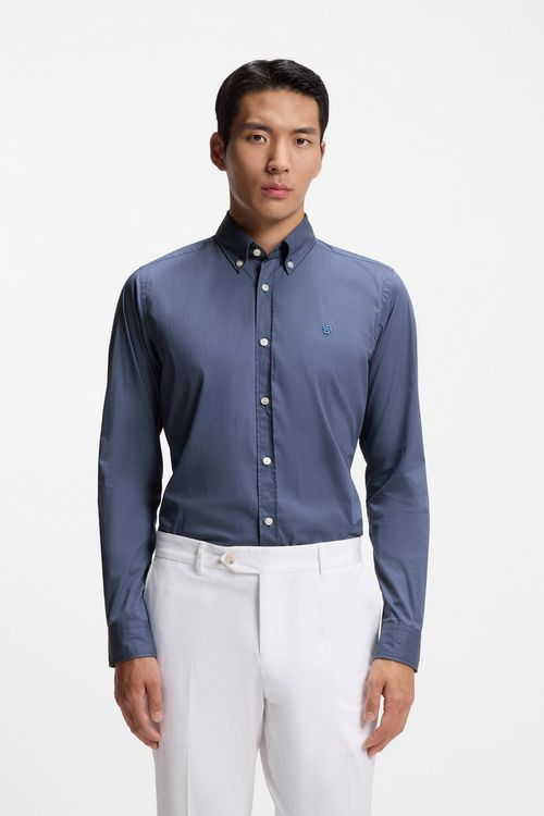 Camisa Slim Fit En Popelín De Algodón