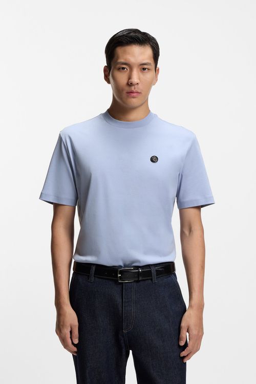 Camiseta De Algodón Mercerizado Con Monograma De Doble B