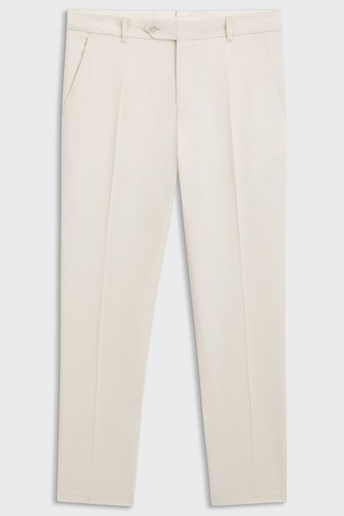 Pantalones De Corte Cónico En Tejido Elástico Lavable