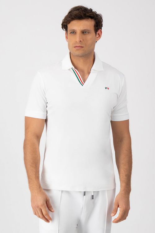 Playera Polo Tricolor Contemporary Fit
