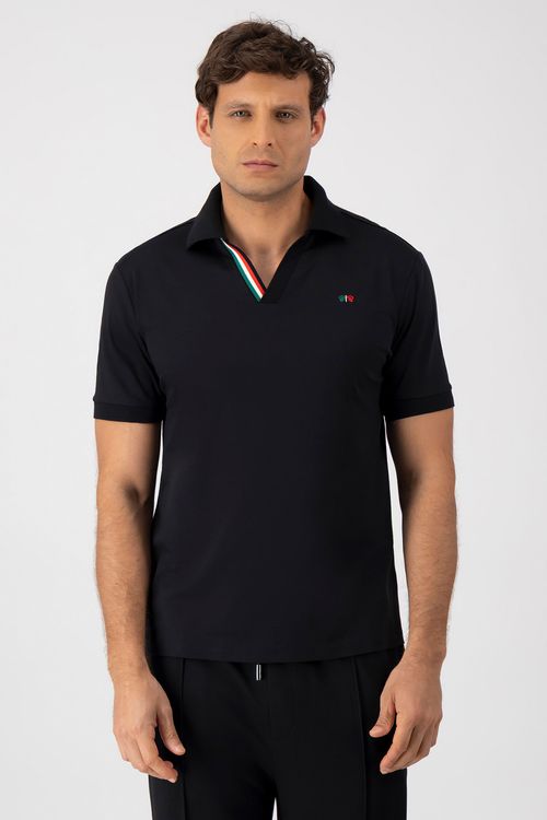 Playera Polo Tricolor Contemporary Fit