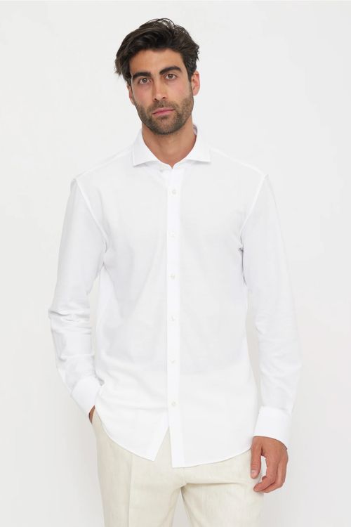 Camisa Lisa En Algodón Puro