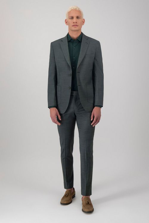 Traje Con Microcuadros Slim Fit