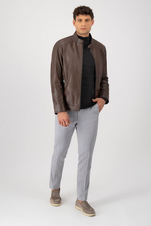Chamarra La Vera Pelle Contemporary Fit