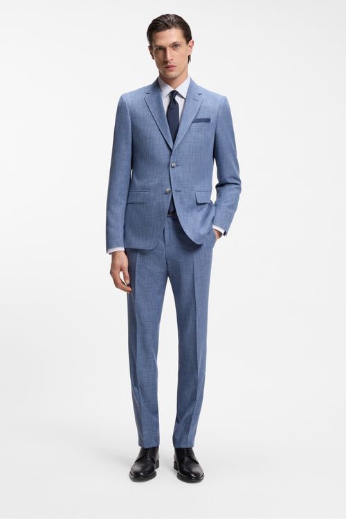 Camisa Slim Fit En Tejido Elástico Técnico A Rayas