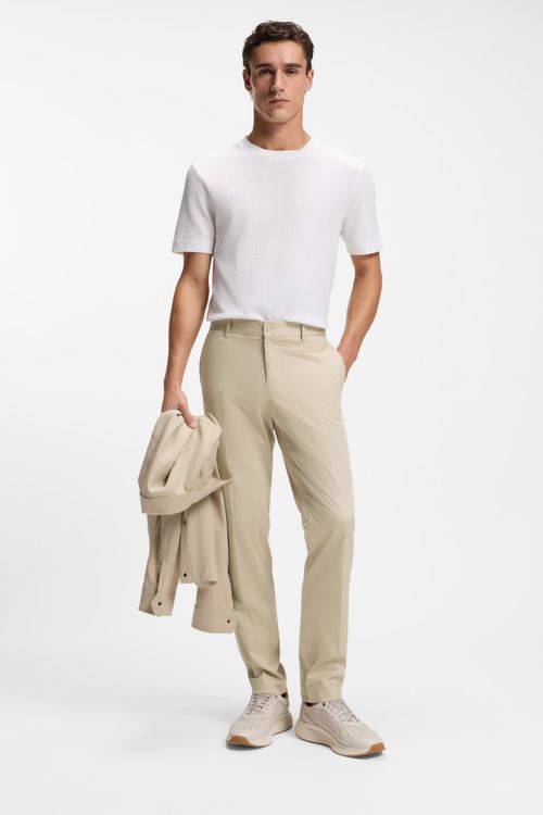 Pantalones Slim Fit De Algodón Elástico