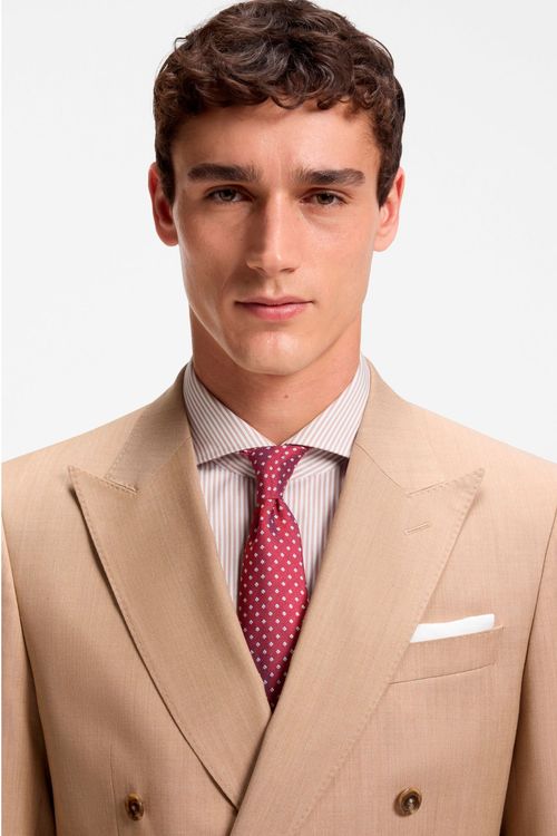 Corbata De Seda Con Microestampado