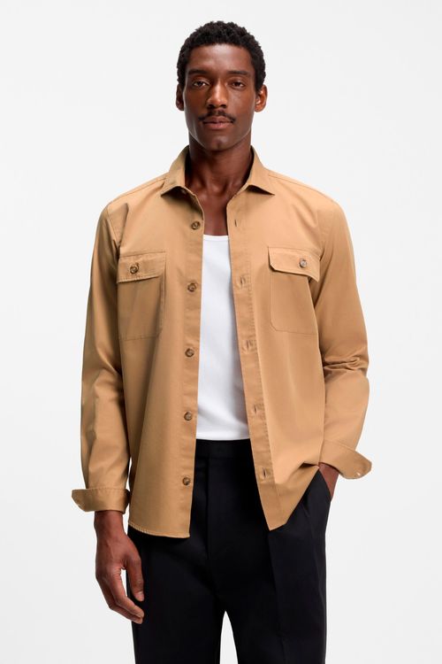 Camisa Clásica De Corte Casual En Popelín De Algodón Compacto