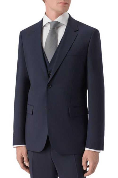 Traje Regular Fit En Mezcla De Lana Virgen Elástica
