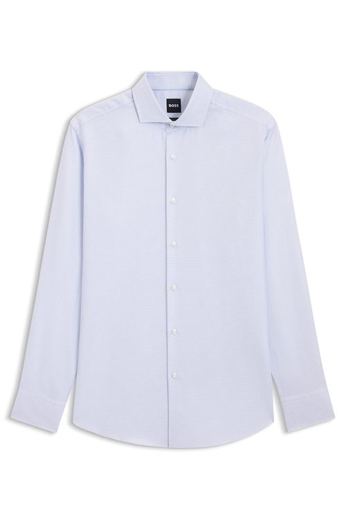 Camisa Slim Fit En Sarga De Algodón
