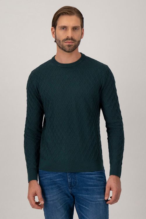 Suéter Tejido De Rombos Slim Fit