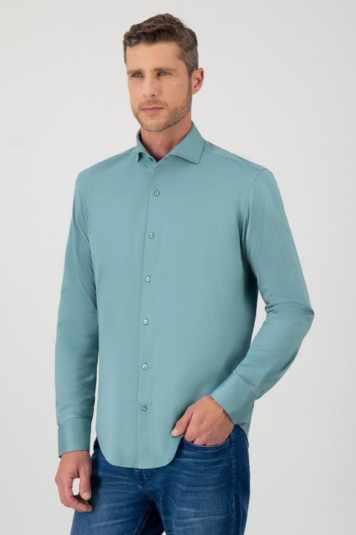 Camisa De Algodón Contemporary Fit