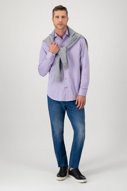 Camisa De Algodón Contemporary Fit